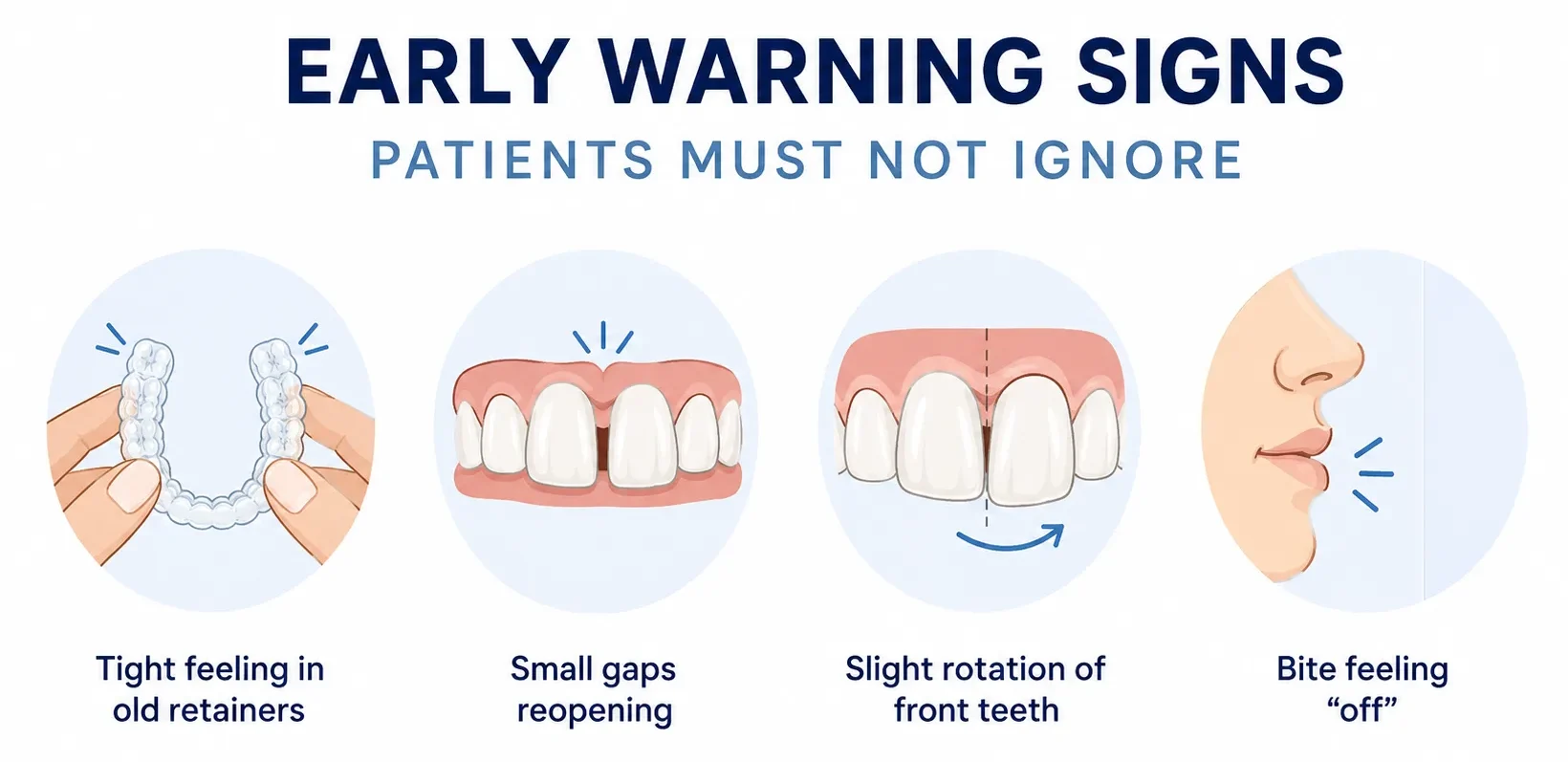 Early Warning Signs of Orthodontic Relapse in braces and invisalign