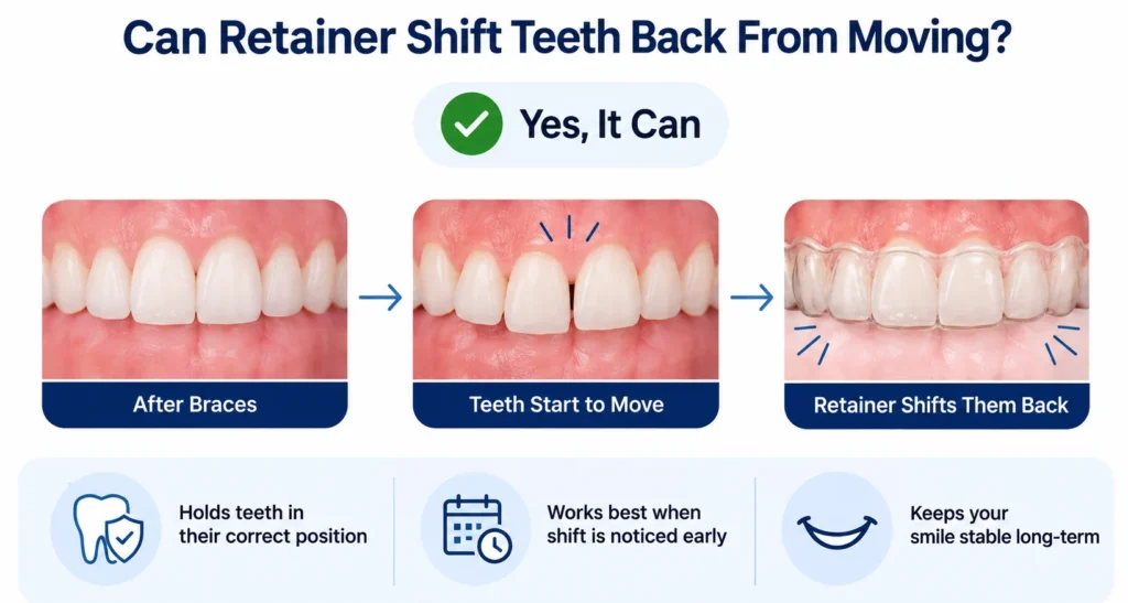 Retainer Shift Teeth Back From Moving