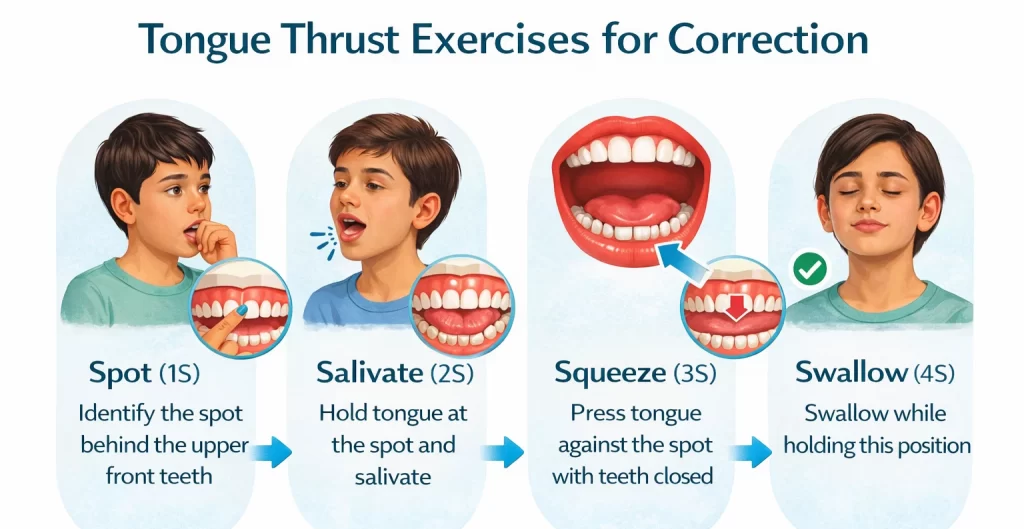Tongue Thrust Exercises for Correction Tongue Thrust Exercises for Correction