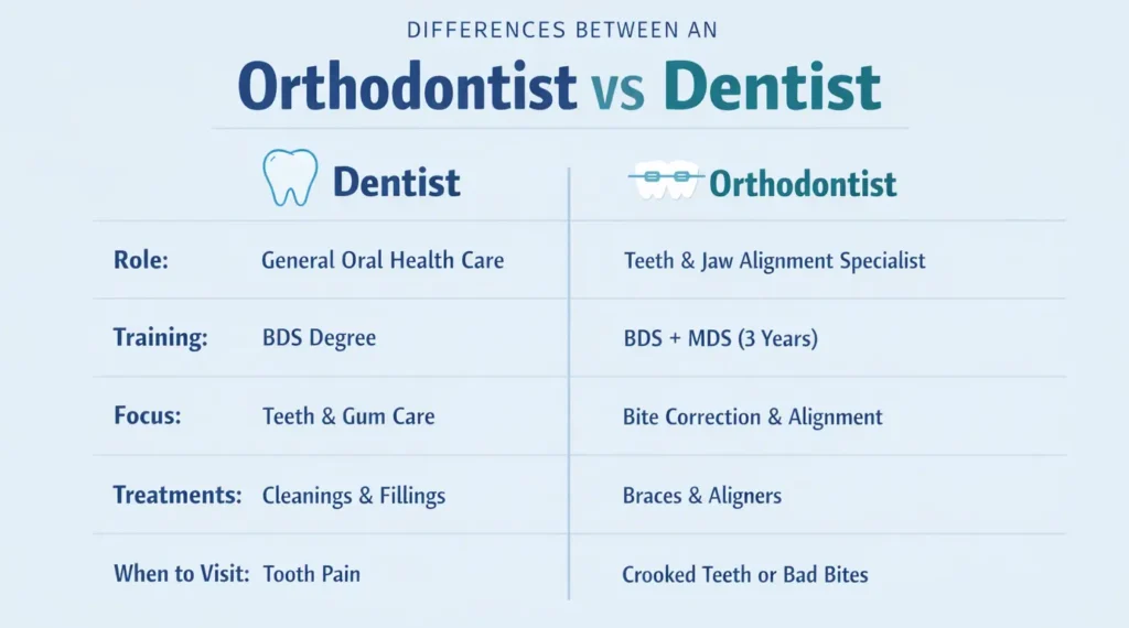 Differences Between an Orthodontist vs Dentist