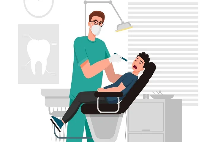 Prosthodontist at work Prosthodontist at work