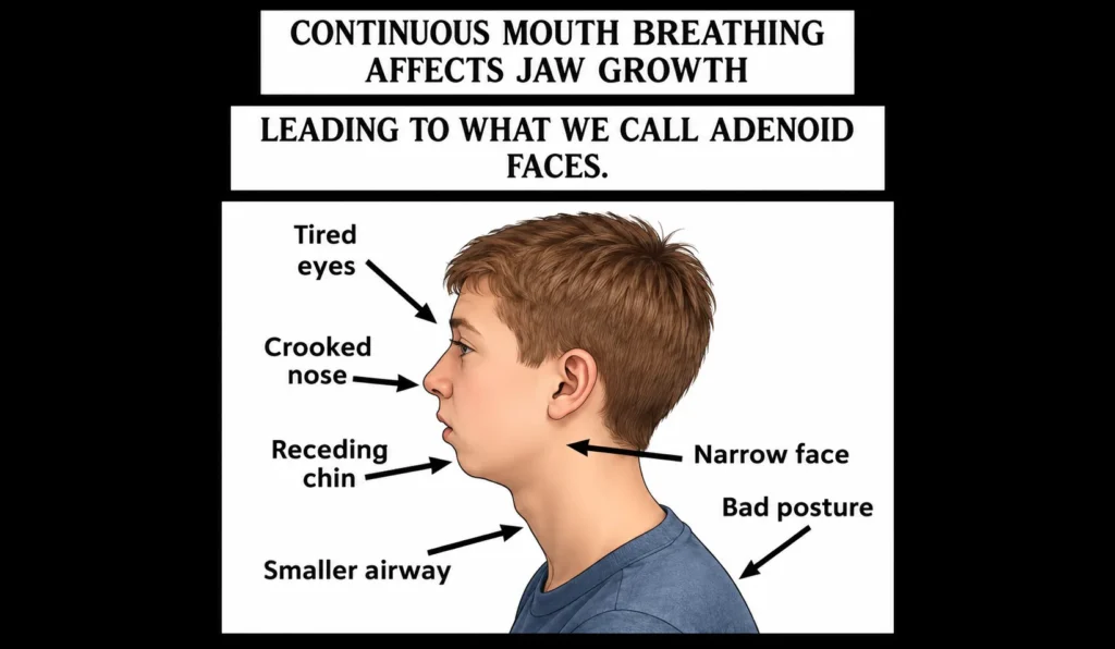 Adenoid Face Anatomy Infographic Adenoid Face Anatomy Infographic