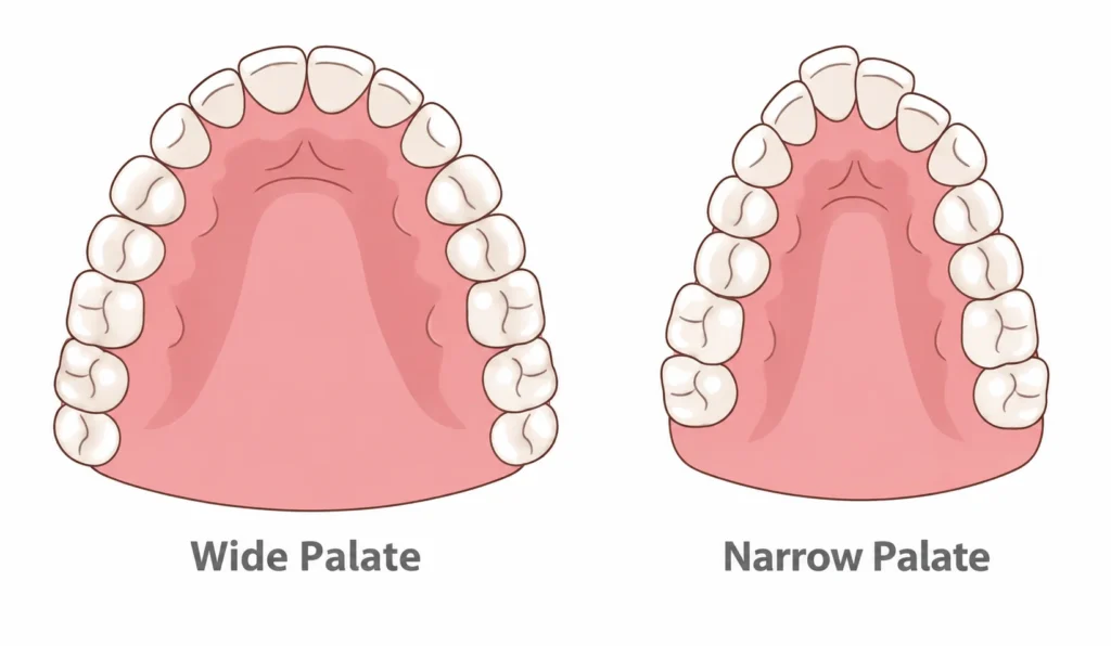 Wide and Narrow Palate Comparison Wide and Narrow Palate Comparison