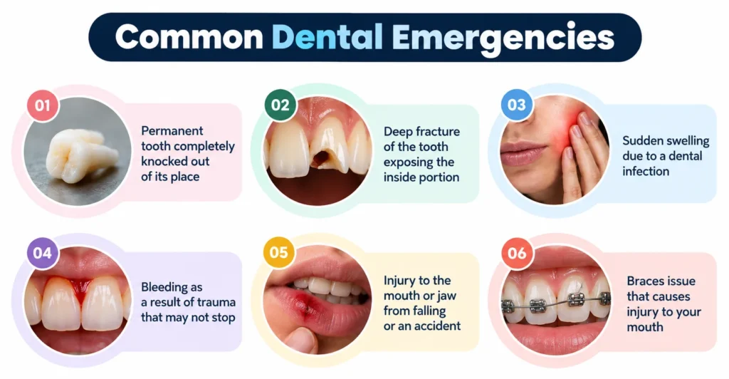 Common Dental Emergencies Infographic Common Dental Emergencies Infographic