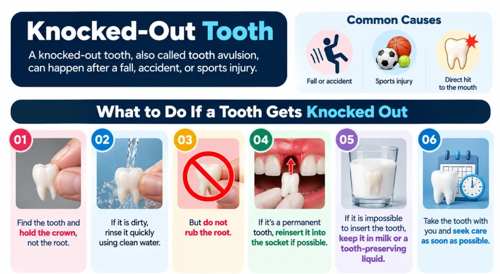 Knocked-Out Tooth Emergency Guide Knocked-Out Tooth: What Should You Do